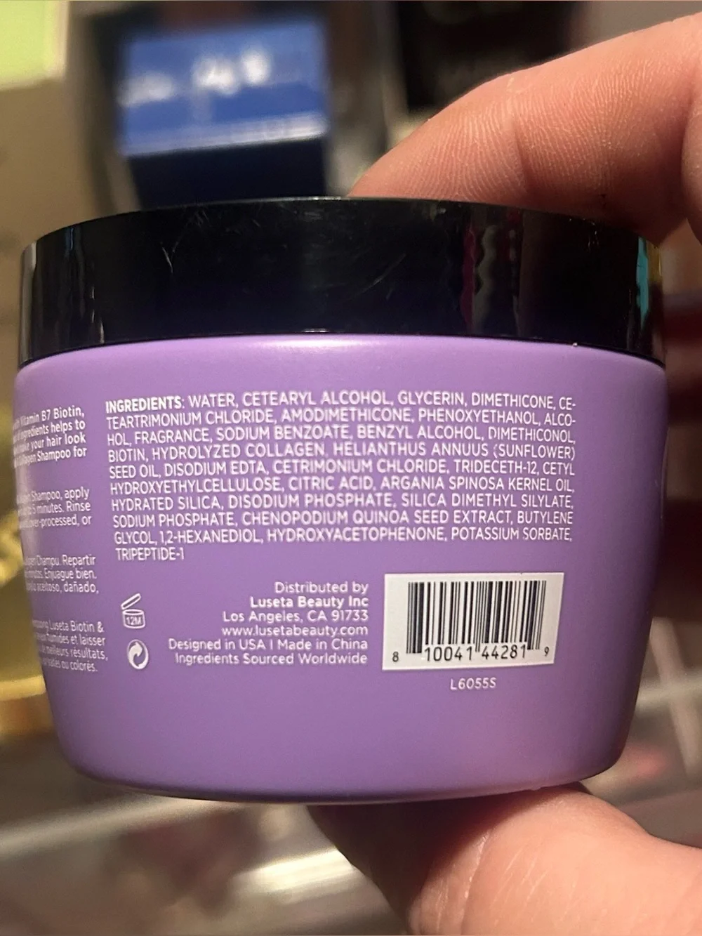 Luseta Biotin & Collagen Hair Mask 3.38fl.oz./100ml Thicker Fuller Hair